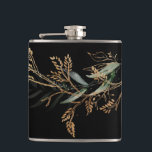 Black Leafy Botanical Eucalyptus Modern Branch Heupfles<br><div class="desc">Zwarte Leafy Botanische Eucalyptus Modern Branch Flask #pampasgras #junglebruiloft #jungleuitnodiging #coralbruiloft #bruildingmenu #woestijtwedding #lasvegasbruiloft #terracottabruiloft #peachbruilbruiloft #pampasweddenmenu #pampas #terracotta #coral #natural#driedmpas #driedpampas #wabisabibruiloft #naturebruiloft</div>
