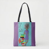 Black Lean Note Canvas tas (paars) (Voorkant)