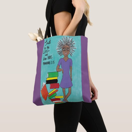 Black Lean Note Canvas tas (paars) (Dichtbij)