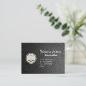 Black Leather advocaat visitekaartje (Staand voorkant)
