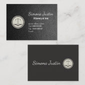 Black Leather advocaat visitekaartje (Voorkant / Achterkant)