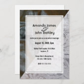 Black Leather and Lace Wedding Invitation Kaart (Voorkant / Achterkant)