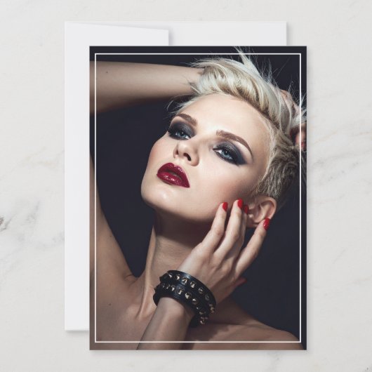 Black Leather Anniversary/Valentine's Flat Card Kaart (Voorkant)