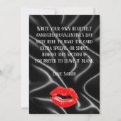 Black Leather Anniversary/Valentine's Flat Card Kaart (Achterkant)