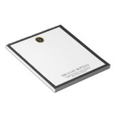 Black Leather Gold Circle Logo professional Notitieblok (Schuin)