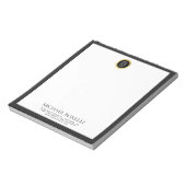 Black Leather Gold Circle Logo professional Notitieblok (Linkerzijde)