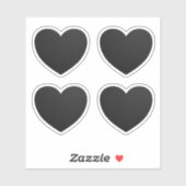 Black Leather Heart Valentijn's Day Custom Cut Sticker (Vel)