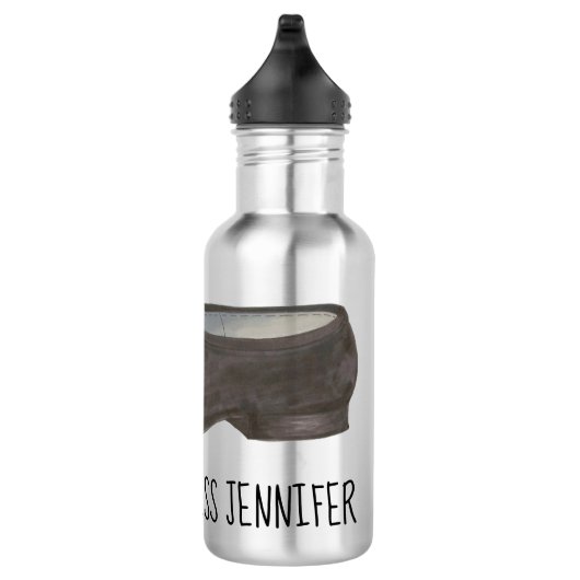 Black Leather Jazz Dance Shoe Choreographer Dancer Waterfles (Rechts)