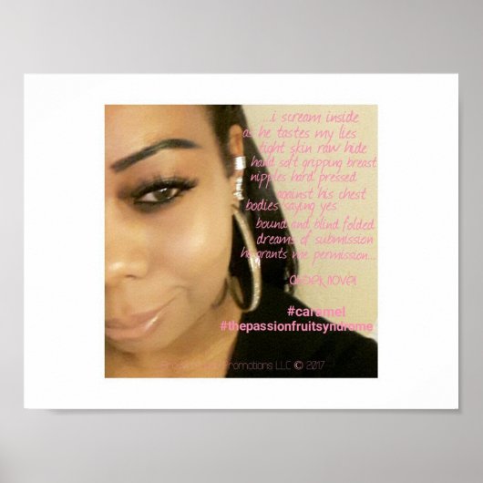 Black Leather Kiss Poem van Ahsek Novel Poster (Voorkant)