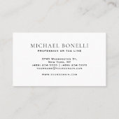 Black Leather Mannelijk Corporate Round Gold Logo Visitekaartje (Achterkant)