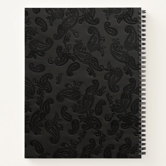Black Leather Paisley Notitieboek (Achterkant)