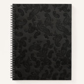 Black Leather Paisley Notitieboek (Voorkant)