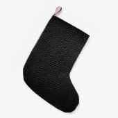 Black leather texture and backgroundleather,textur kleine kerstsok (Voorkant (Hangend))