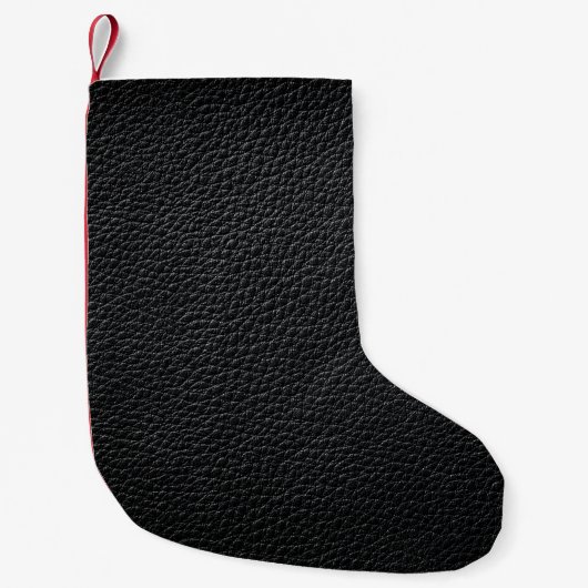 Black leather texture and backgroundleather,textur kleine kerstsok (Voorkant)
