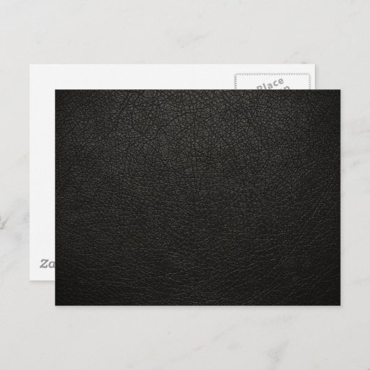 Black Leather Texture Background Briefkaart (Voorkant / Achterkant)