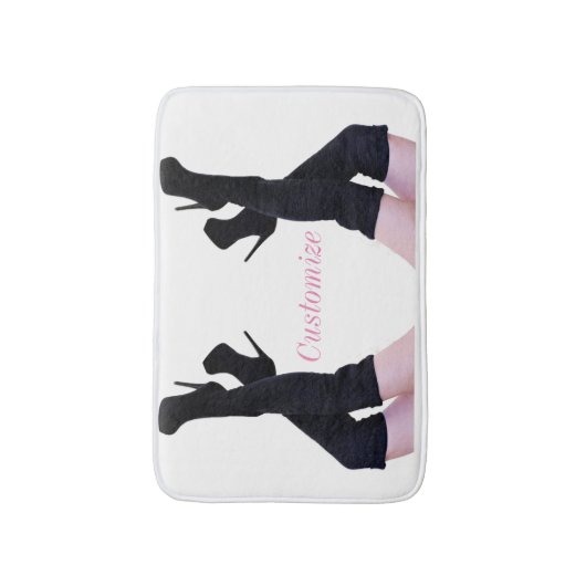 Black Leather Thigh-high Boots Thunder_Cove Badmat (Voorkant Verticaal)