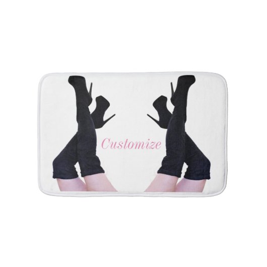 Black Leather Thigh-high Boots Thunder_Cove Badmat (Voorkant)