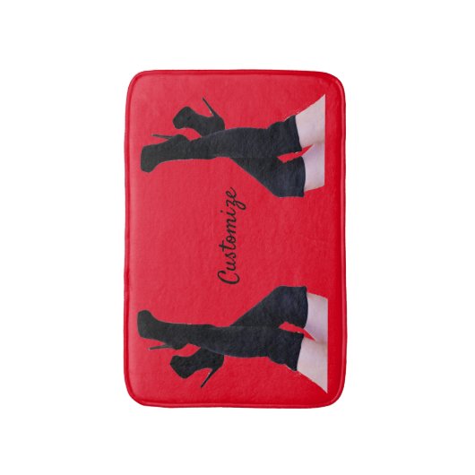 Black Leather Thigh-high Boots Thunder_Cove Badmat (Voorkant Verticaal)