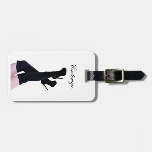 Black Leather Thigh-high Boots Thunder_Cove Bagagelabel (Voorkant horizontaal)