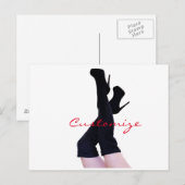 Black Leather Thigh-high Boots Thunder_Cove Briefkaart (Voorkant / Achterkant)