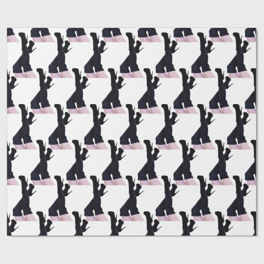 Black Leather Thigh-high Boots Thunder_Cove Cadeaupapier (Vlak)