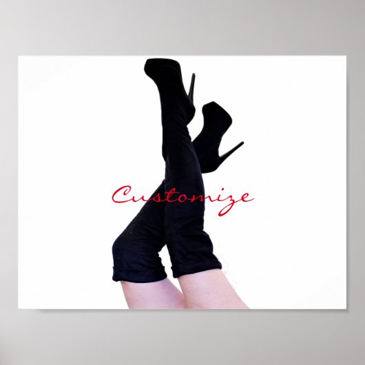 Black Leather Thigh-high Boots Thunder_Cove Poster (Voorkant)