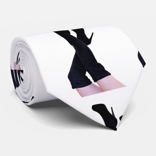 Black Leather Thigh-high Boots Thunder_Cove Stropdas (Opgerold)