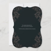 Black Leaves Gothic bruiloft uitnodiging (Achterkant)