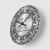 Black Leaves Mandala 25ste verjaardag Ronde Klok (Hoek)