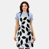 Black Leaves Pattern Schort (Gedragen)