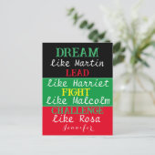 Black legacy BLM zwarte geschiedenis maand Briefka Briefkaart (Staand voorkant)