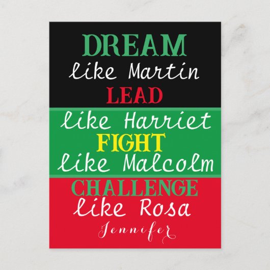 Black legacy BLM zwarte geschiedenis maand Briefka Briefkaart (Voorkant)