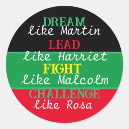 Black legacy BLM zwarte geschiedenis maand Briefka Ronde Sticker