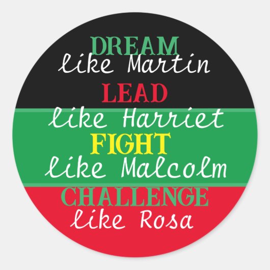 Black legacy BLM zwarte geschiedenis maand Briefka Ronde Sticker (Voorkant)