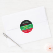 Black legacy BLM zwarte geschiedenis maand Briefka Ronde Sticker (Envelop)