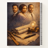 Black Legendary Inventors Notitieboek (Achterkant)
