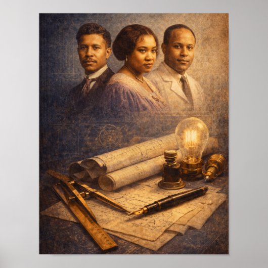 Black Legendary Inventors Poster (Voorkant)