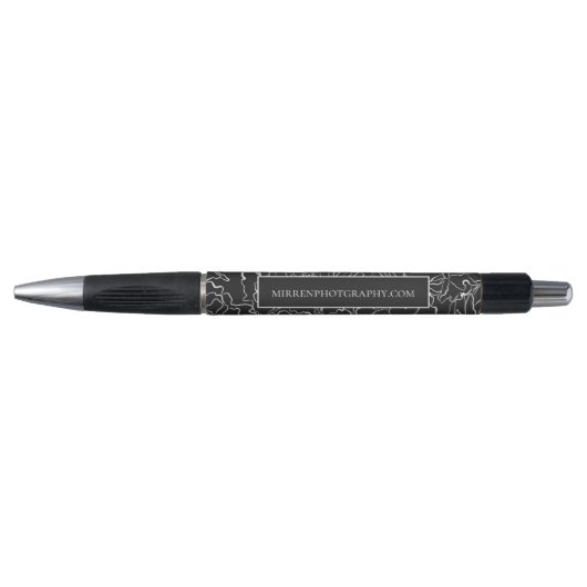 Black Leiste Simply Floral Persoonlijk Pen (Voorkant)