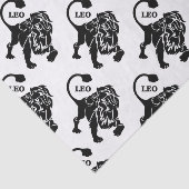 Black Leo Lion Zodiac Tissuepapier (Detail)