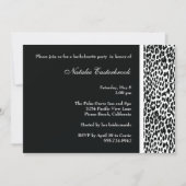 Black Leopard Bachelorette Party Invitation Kaart (Voorkant)