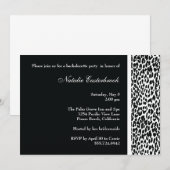 Black Leopard Bachelorette Party Invitation Kaart (Voorkant / Achterkant)