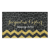 Black Leopard Chevron naamplaatje Naambadge (Voorkant)