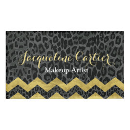 Black Leopard Chevron naamplaatje Naambadge