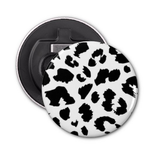 BLACK LEOPARD PRINT BUTTON FLESOPENER (Voorkant)