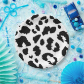 BLACK LEOPARD PRINT PAPIEREN BORDJE (Feest)