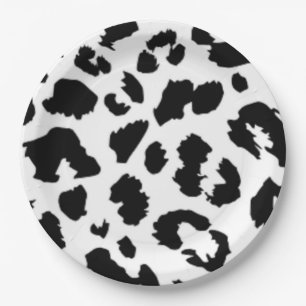 BLACK LEOPARD PRINT PAPIEREN BORDJE