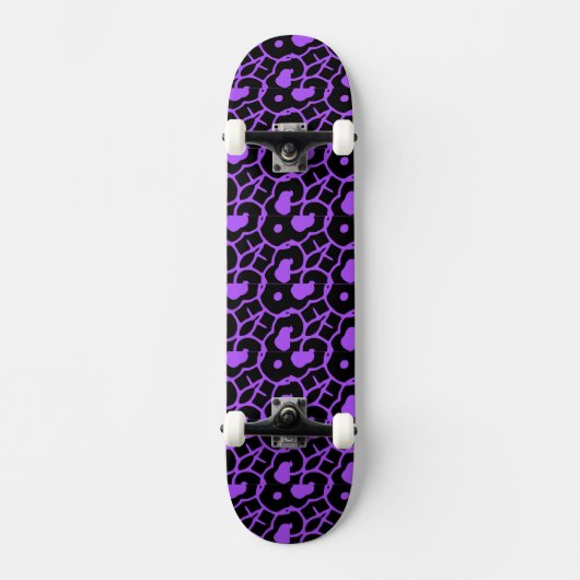 BLACK LEOPARD PRINT-skateboard Persoonlijk Skateboard (Voorkant)