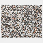 Black leopard-printer voor wit kleurenscherm fleece deken (Voorkant (Horizontaal))