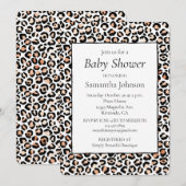 Black leopard-printer voor wit kleurenscherm kaart (Voorkant / Achterkant)