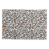Black leopard-printer voor wit kleurenscherm kussensloop (Achterkant-Links)